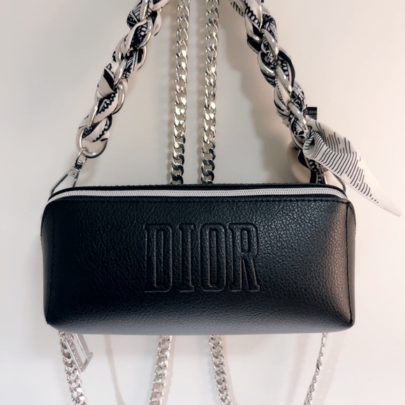 🖤New Dior Cosmetic Mini Square Pouch DIY /Crossbody/Tote🖤 - Picture 2 of 12